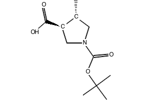 (3S,4S)-1-[(tert-Butoxy)carbonyl]-4-methylpyrrolidine-3-carboxylic acid, 1393524-21-4, undefined, 