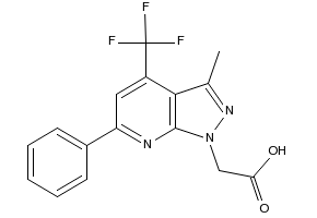 2-(3-Methyl-6-phenyl-4-(trifluoromethyl)-1H-pyrazolo[3,4-b]pyridin-1-yl)acetic acid, 937605-80-6, undefined, 