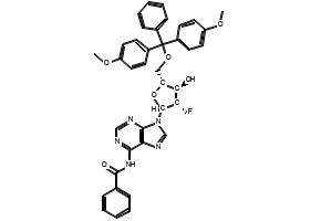 N-(9-((2R,3S,4R,5R)-5-((Bis(4-methoxyphenyl)(phenyl)methoxy)methyl)-3-fluoro-4-hydroxytetrahydrofuran-2-yl)-9H-purin-6-yl)benzamide, 226415-08-3, undefined, 