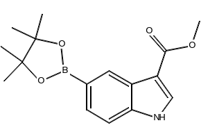 Methyl 5-(4,4,5,5-tetramethyl-1,3,2-dioxaborolan-2-yl)-1H-indole-3-carboxylate, 1100052-63-8, undefined, 