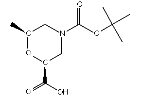 (2S,6S)-4-(tert-Butoxycarbonyl)-6-methylmorpholine-2-carboxylic acid, 2165414-92-4, undefined, 