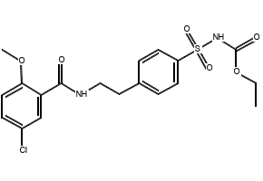 Ethyl (4-(2-(5-chloro-2-methoxybenzamido)ethyl)phenyl)sulfonylcarbamate, 14511-59-2, undefined, 