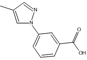 3-(4-Methyl-1H-pyrazol-1-yl)benzoic acid, 1251072-11-3, undefined, 