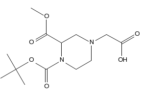 2-(4-(tert-Butoxycarbonyl)-3-(methoxycarbonyl)piperazin-1-yl)acetic acid, 1353945-18-2, undefined, 