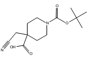 1-(tert-Butoxycarbonyl)-4-(cyanomethyl)piperidine-4-carboxylic acid, 1802790-53-9, undefined, 