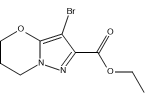 Ethyl 3-bromo-6,7-dihydro-5H-pyrazolo[5,1-b][1,3]oxazine-2-carboxylate, 1779121-90-2, undefined, 