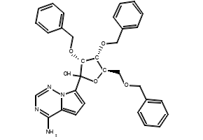 (3r,4r,5r)-2-(4-Aminopyrrolo[2,1-f][1,2,4]triazin-7-yl)-3,4-dibenzyloxy-5-(benzyloxymethyl)tetrahydrofuran-2-ol, 1355049-94-3, undefined, 