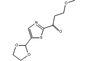 1-(5-(1,3-Dioxolan-2-yl)thiazol-2-yl)-3-methoxypropan-1-one, 2169532-86-7, undefined, 