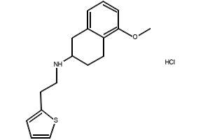 5-Methoxy-N-(2-(thiophen-2-yl)ethyl)-1,2,3,4-tetrahydronaphthalen-2-amine hydrochloride, 102120-96-7, undefined, 