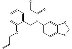 N-(1,3-Dioxaindan-5-yl)-2-chloro-N-{[2-(prop-2-en-1-yloxy)phenyl]methyl}acetamide, 851452-58-9, undefined, 