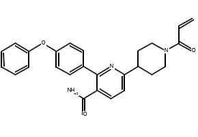 6-(1-Acryloylpiperidin-4-yl)-2-(4-phenoxyphenyl)nicotinamide, 1655504-04-3, undefined, 