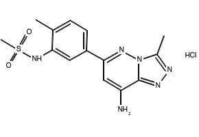 N-(5-(8-Amino-3-methyl-[1,2,4]triazolo[4,3-b]pyridazin-6-yl)-2-methylphenyl)methanesulfonamide hydrochloride, 2803477-07-6, undefined, 