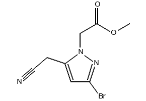 Methyl 2-(3-bromo-5-(cyanomethyl)-1H-pyrazol-1-yl)acetate, 2246364-60-1, undefined, 