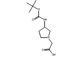 2-(3-((tert-Butoxycarbonyl)amino)pyrrolidin-1-yl)acetic acid, 261715-71-3, undefined, 