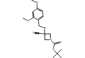 tert-Butyl 3-cyano-3-((2,4-dimethoxybenzyl)amino)azetidine-1-carboxylate, 1629579-52-7, undefined, 