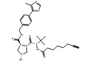 (2S,4R)-1-((S)-3,3-Dimethyl-2-(oct-7-ynamido)butanoyl)-4-hydroxy-N-(4-(4-methylthiazol-5-yl)benzyl)pyrrolidine-2-carboxamide, 2924760-07-4, undefined, 