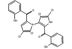 (4,4',5,5'-Tetrachloro-1'H-[1,3'-bipyrrole]-2,2'-diyl)bis((2-hydroxyphenyl)methanone)