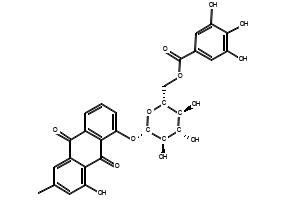 Chrysophanol 8-O-β-D-(6'-O-galloyl)glucopyranoside, 266997-57-3, undefined, 