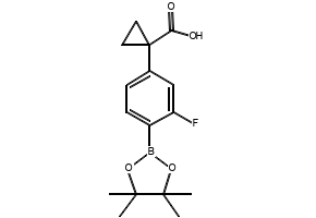 1-(3-Fluoro-4-(4,4,5,5-tetramethyl-1,3,2-dioxaborolan-2-yl)phenyl)cyclopropane-1-carboxylic acid, 2096998-21-7, undefined, 