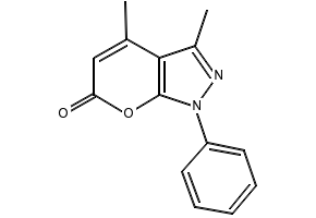 3,4-Dimethyl-1-phenylpyrano[2,3-c]pyrazol-6(1H)-one, 74169-52-1, undefined, 