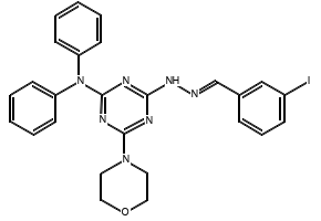4-(2-(3-Iodobenzylidene)hydrazinyl)-6-morpholino-N,N-diphenyl-1,3,5-triazin-2-amine