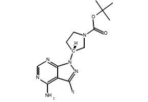 tert-Butyl (R)-3-(4-amino-3-iodo-1H-pyrazolo[3,4-d]pyrimidin-1-yl)pyrrolidine-1-carboxylate, 1422827-96-0, undefined, 
