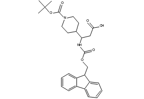 3-((((9H-fluoren-9-yl)methoxy)carbonyl)amino)-3-(1-(tert-butoxycarbonyl)piperidin-4-yl)propanoic acid, 372144-05-3, undefined, 