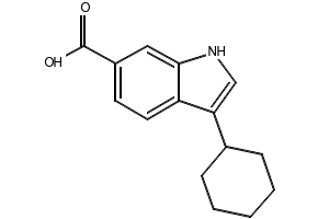 3-Cyclohexyl-1H-indole-6-carboxylic acid, 494799-17-6, undefined, 
