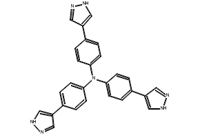Tris(4-(1H-pyrazol-4-yl)phenyl)amine, 2172856-38-9, undefined, 