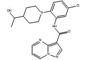 N-(5-Chloro-2-(4-(1-hydroxyethyl)piperidin-1-yl)phenyl)pyrazolo[1,5-a]pyrimidine-3-carboxamide, 1356013-27-8, undefined, 