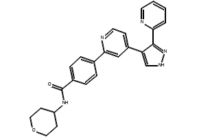 4-(4-(3-(Pyridin-2-yl)-1H-pyrazol-4-yl)pyridin-2-yl)-N-(tetrahydro-2H-pyran-4-yl)benzamide, 452342-67-5, undefined, 