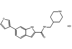 6-(Furan-3-yl)-N-(piperidin-4-ylmethyl)-1H-indole-2-carboxamide hydrochloride, 2832876-91-0, undefined, 