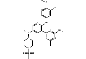 (R)-4-(2-((5-Fluoro-6-methoxypyridin-3-yl)amino)-5-(1-(4-(methylsulfonyl)piperazin-1-yl)ethyl)pyridin-3-yl)-6-methyl-1,3,5-triazin-2-amine