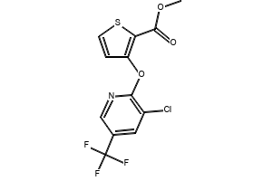 Methyl 3-((3-chloro-5-(trifluoromethyl)pyridin-2-yl)oxy)thiophene-2-carboxylate, 338756-06-2, undefined, 