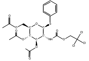 (2R,3S,4R,5R,6S)-2-(Acetoxymethyl)-6-(phenylthio)-5-(((2,2,2-trichloroethoxy)carbonyl)amino)tetrahydro-2H-pyran-3,4-diyl diacetate, 187022-49-7, undefined, 