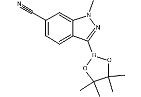 1-Methyl-3-(4,4,5,5-tetramethyl-1,3,2-dioxaborolan-2-yl)-1H-indazole-6-carbonitrile, 2377606-34-1, undefined, 