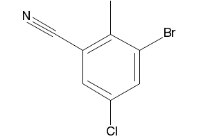 3-Bromo-5-chloro-2-methylbenzonitrile, 939990-01-9, undefined, 