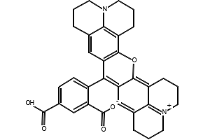 9-[2,4(or 2,5)-Dicarboxyphenyl]-2,3,6,7,12,13,16,17-octahydro-1H,5H,11H,15H-xantheno[2,3,4-ij:5,6,7-i'j′]diquinolizin-18-ium inner salt