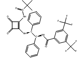 N-((1S,2S)-2-((2-(((R)-tert-Butylsulfinyl)amino)-3,4-dioxocyclobut-1-en-1-yl)amino)-1,2-diphenylethyl)-3,5-bis(trifluoromethyl)benzamide
