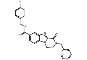 N-(4-Chlorobenzyl)-1-oxo-2-(pyridin-2-ylmethyl)-1,2,3,4-tetrahydrobenzo[4,5]imidazo[1,2-a]pyrazine-8-carboxamide, 1359559-40-2, undefined, 