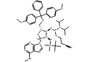 (2R,3R,4R,5R)-2-((Bis(4-methoxyphenyl)(phenyl)methoxy)methyl)-4-((tert-butyldimethylsilyl)oxy)-5-(6-(methylamino)-9H-purin-9-yl)tetrahydrofuran-3-yl (2-cyanoethyl) diisopropylphosphoramidite