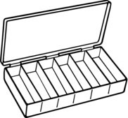 Utility box sections 36, L × W × H 10 in. × 7 in. × 1 13/16 in.