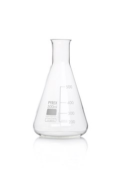 Pyrex® Erlenmeyer flask, narrow neck, with printed trace code capacity 500 mL