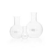 DURAN® wide mouth reaction flask with beaded rim round bottom glass flask, flask capacity (100 mL), single-neck