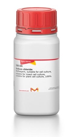 氯化钠 BioReagent, suitable for cell culture, suitable for insect cell culture, suitable for plant cell culture, &#8805;99%