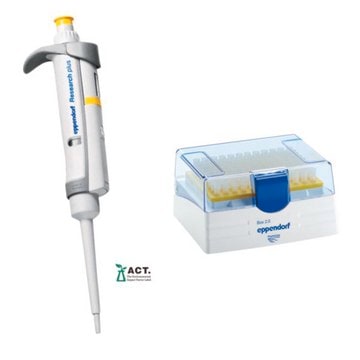Eppendorf Research&#174; Plus G single-channel, variable, volume (2-20&#160;&#956;L), yellow, includes epT.I.P.S.&#174; box