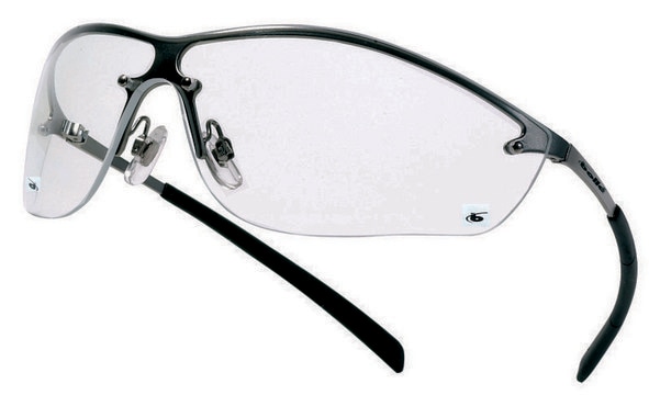 Bollé Silium metal frame safety spectacles with adjustable non-slip nose bridge &amp; flex temples CE compliant