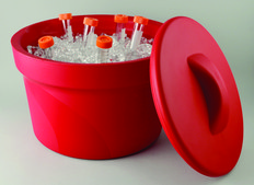 Magic Touch 2™ ice bucket with lid capacity 2.5 L, red, pack of 1 ea