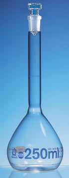 BRAND&#174; volumetric flask BLAUBRAND&#174; USP conformity certified capacity 2000&#160;mL, neck joint: ST/NS 29/32, polypropylene stopper