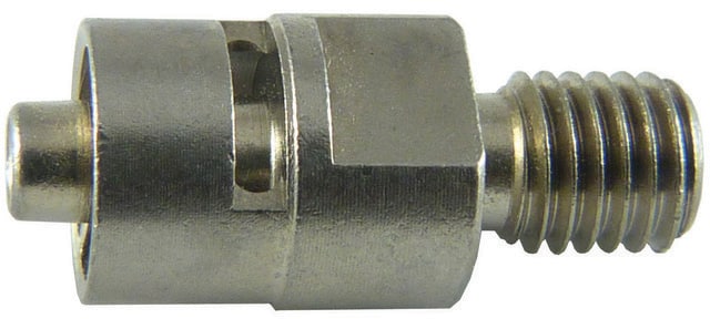 1-way threaded end adapter (UTS) MLL to 1/4-28 standard thread (plated brass), w/ wrench flats